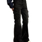 Black Micro Horn Slim Cargo Jeans