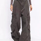 Plain vintage washed boyfriend jeans with pleated pockets