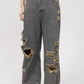 Punk Men's Damage Baggy Jeans