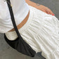 Vintage White Versatile Skirt with Seam