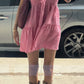 Allegra red mini dress with gingham check pattern 