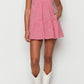 Allegra red mini dress with gingham check pattern 