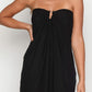 Constantia Black Strapless Mini Dress
