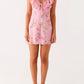 Venezia Ruffle Mini Dress – Pink Floral Print