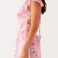 Venezia Ruffle Mini Dress – Pink Floral Print