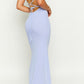 Liliana purple mesh maxi dress 
