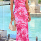 Como pink floral maxi dress