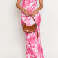 Como pink floral maxi dress