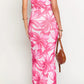 Como pink floral maxi dress