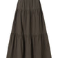 Brown Classic Fairy Tiered Maxi Skirt