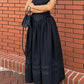 Black vintage corset maxi dress with lacing