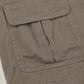 Gray straight leg denim cargo shorts