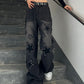 Dark Y2K Star Patch Baggy Boyfriend Jeans