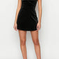 Lauretta Black Off-the-Shoulder Velvet Mini Dress