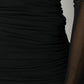 Ambra Long Sleeve Mesh Party Dress Black