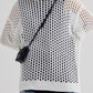 Einfarbiges Y2k Oversized Häkel Stricktop
