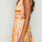 Giovanna orange floral mini dress 