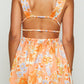 Giovanna orange floral mini dress 