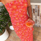 Petronilla orange floral maxi dress