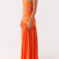 Agnella Pearl Maxi Dress – Orange