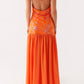 Agnella Pearl Maxi Dress – Orange