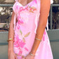 Leonora pink floral mini dress 