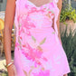Leonora pink floral mini dress 