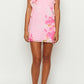 Leonora pink floral mini dress 