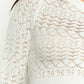 Amalfi white knit ruffle top