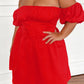 Graziella Red Off-the-Shoulder Mini Dress