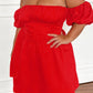 Graziella Red Off-the-Shoulder Mini Dress