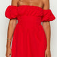 Graziella Red Off-the-Shoulder Mini Dress