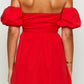 Graziella Red Off-the-Shoulder Mini Dress