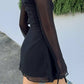 Garbo long-sleeved mini dress - Black