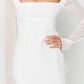 Roma white long-sleeved mini dress 