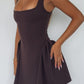 Olivia Mini Dress – Chocolate Brown