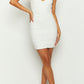 Concettina white mini dress with ruffles
