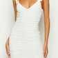 Concettina white mini dress with ruffles