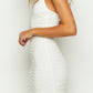 Concettina white mini dress with ruffles