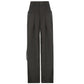 Solid Y2K Crossover Pleated Pants