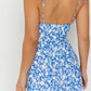 Cameo Blue Floral Print Mini Dress