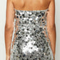 Laguna mini dress in silver with glitter