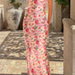 Lilla Maxi Dress in Yellow with Floral Print Made of Satin