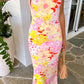 Barbarella Maxikleid mit Erdbeer Mädchen Print