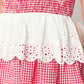 Fabiana Red and White Strapless Mini Dress