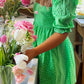 Fella Green Babydoll Mini Dress