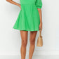 Fella Green Babydoll Mini Dress