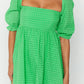 Fella Green Babydoll Mini Dress