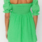 Fella Green Babydoll Mini Dress