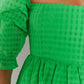 Fella Green Babydoll Mini Dress